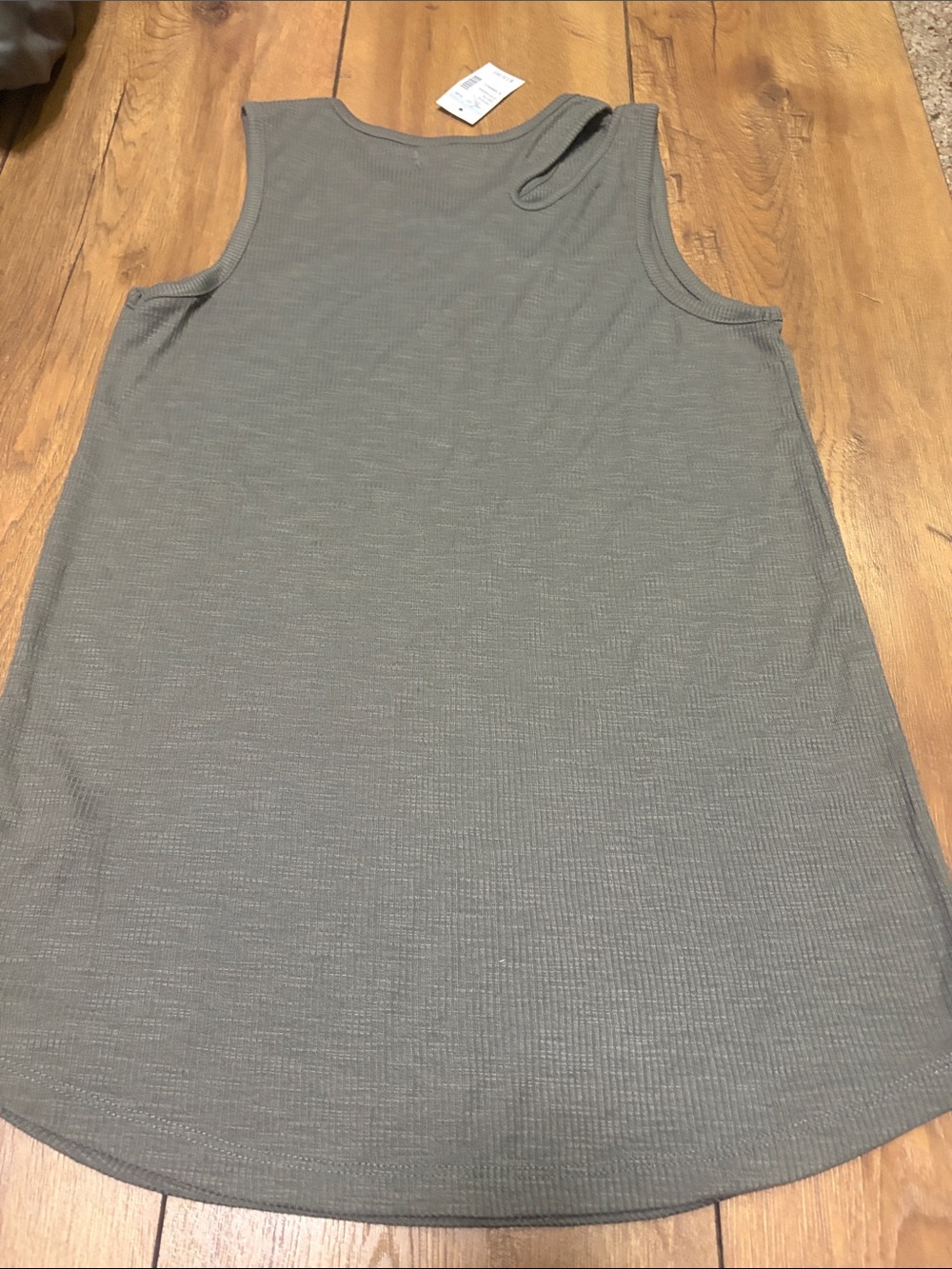 Maurices Olive Ribbed Racerback Tank Top - Picture 4 of 4